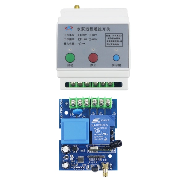 Industriell 220V trådlös fjärrkontroll för vattenpump LED ljusbrytare relä radio RF sändare 315/433MHz mottagare null - B 433MHz