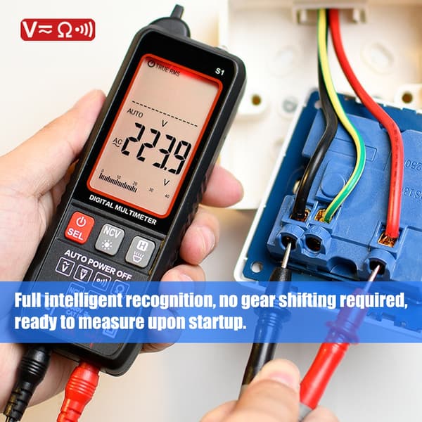 Automatisk Mini Multimeter Spænding Strøm Modstand Kapacitans Tester Værktøj
