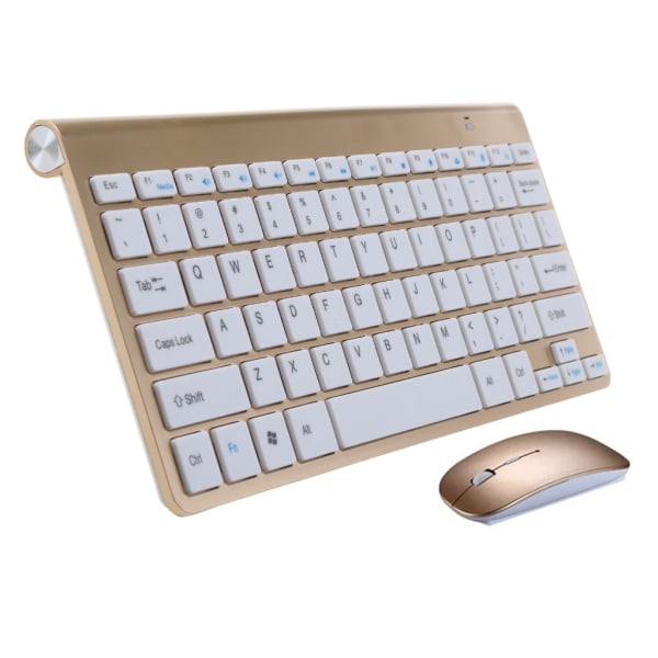 2,4Ghz Mini Multimedia Tangentbord Mus Combo Trådlöst tangentbord och mus Set för Notebook Laptop Stationär PC Lättvikt