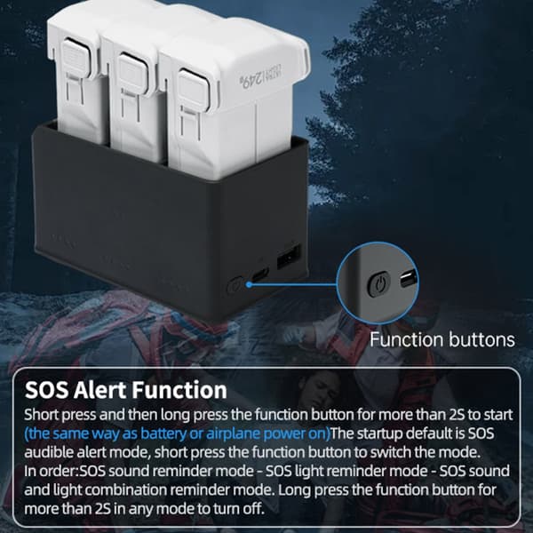 100W Intelligent Flybatteri Ladestation til Mini 3/4 Droner