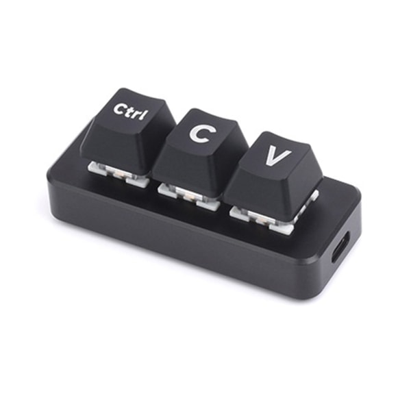 Programmerbart mekaniskt tangentbord med 3 kortkommandon inklistrar Ctrl C/V grön axel för effektivt spelarbete null - B