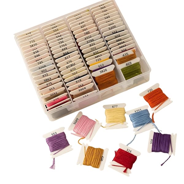 80 farver polyester broderitråd med organiser til håndsøm