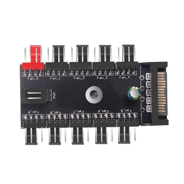 Datorfläkt Modifikationer 4Pin PWM Fläkt Hubbar Splitters Starka Luftflöden
