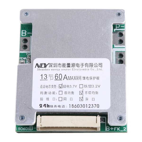 Batteri for beskyttelse BMS PCB-kort for 13 serier 48V 60A celle PCB