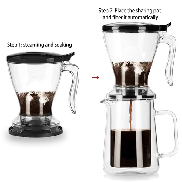 Elegant 650ML kaffedroppare och glaskaraffset för kaffeentusiaster present