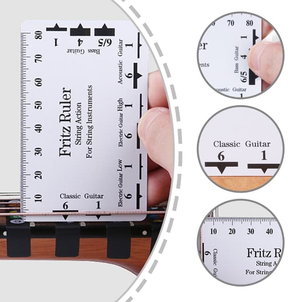 Gitarrhöjdsmätare, Gitarrinställnings- och reparationsverktyg för ukulele, banjos