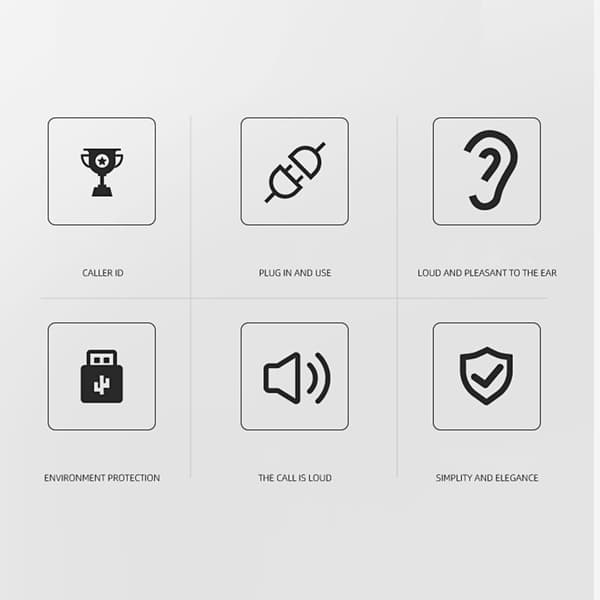 Fasttelefon Bordtelefon Eldre Anroper Store Knapper Integrert