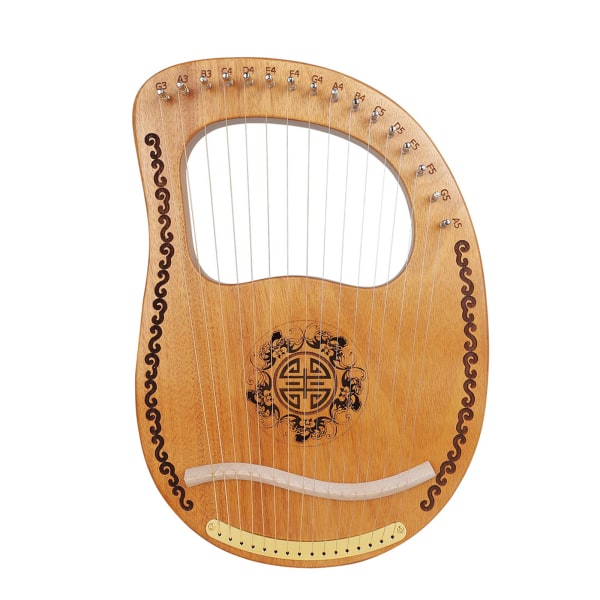 16 Strenge Lyre Harpe Mahogni Musikinstrumenter Lyre Harpe med Stemmenøgle