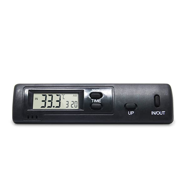 Biltermometer Display Elektronisk Ur Mini Temperaturmåler LCD Baggrundsbelysning