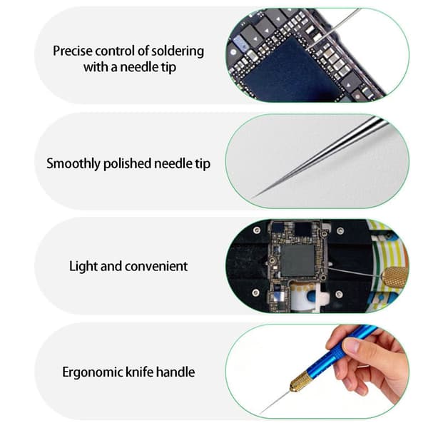 Chipfjernelsesværktøj 0,7 mm Stål Pry Tool til harddiskchip Ikke-ridse design