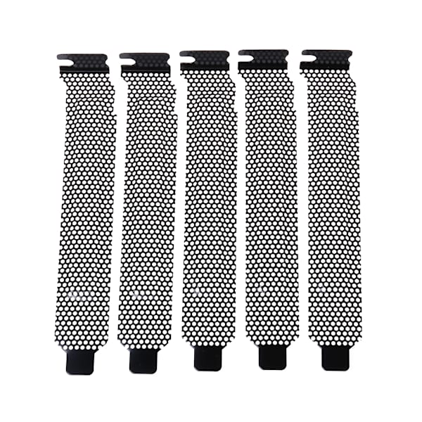 Chassi PCI Bit Ventilationsbaffel 120x20mm Chassi Baffel Kylfläkt Damm Baffel Elektrofores Black Metal Punch