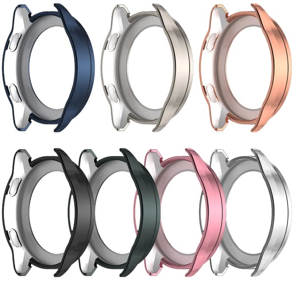 PC- case för Watch S 3 Screen Protector Frame Bumper Cover Case Rose Gold