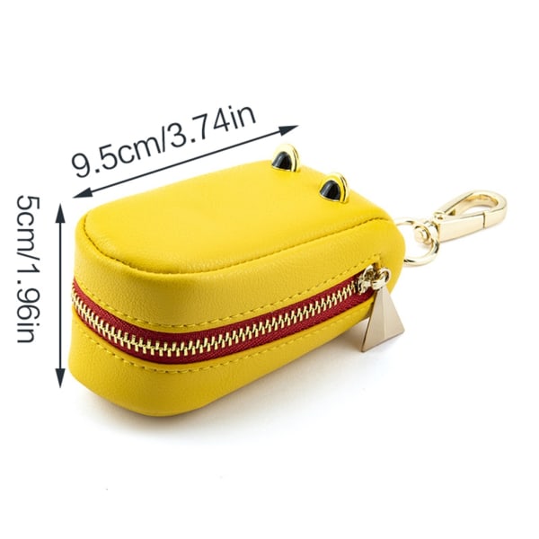 Alligator Shape Key Case Taske Bærbar bilnøgletaske U Disk Memory Card Holder Yellow