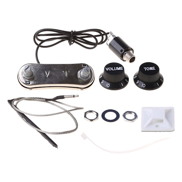 Gitar Fiolin Enkel Pickup Piezo Transducer Bridge med Tone Volume Knob Control