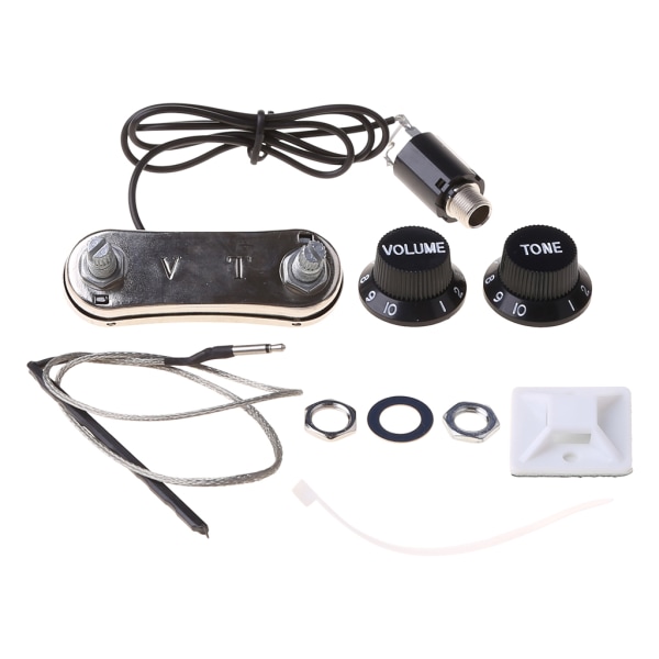 Guitar Violin Enkel Pickup Piezo Transducer Bridge med Tone Volume Knob Control