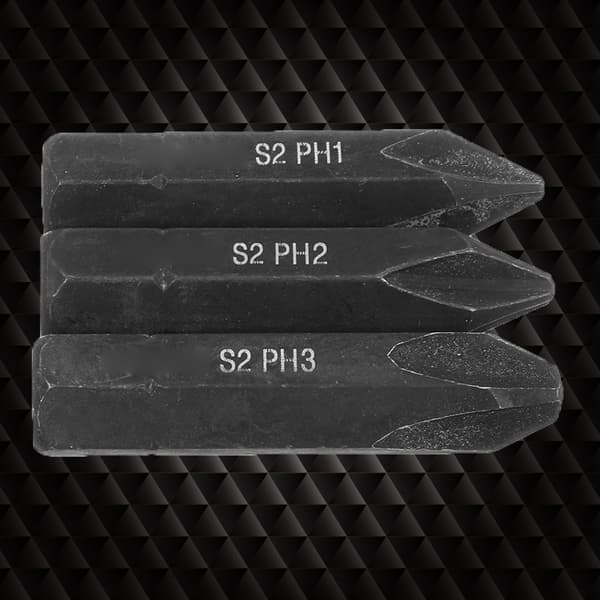 8 mm sterk magnetisk bits skrue slagbits PH1 / PH2 / PH3 3 delers sett