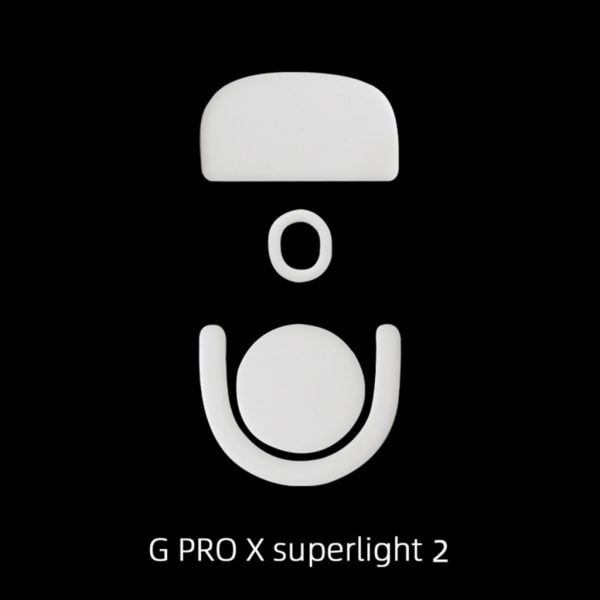 2 set professionella vita böjda kanter musskridskor Musfötter för GPROX Superlight 2 spelmus glider böjda kanter