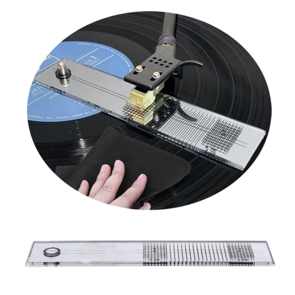 Skivspelare Phono Phonograph Cartridge Linjal Kalibreringsmätare LP Stylus Inriktning