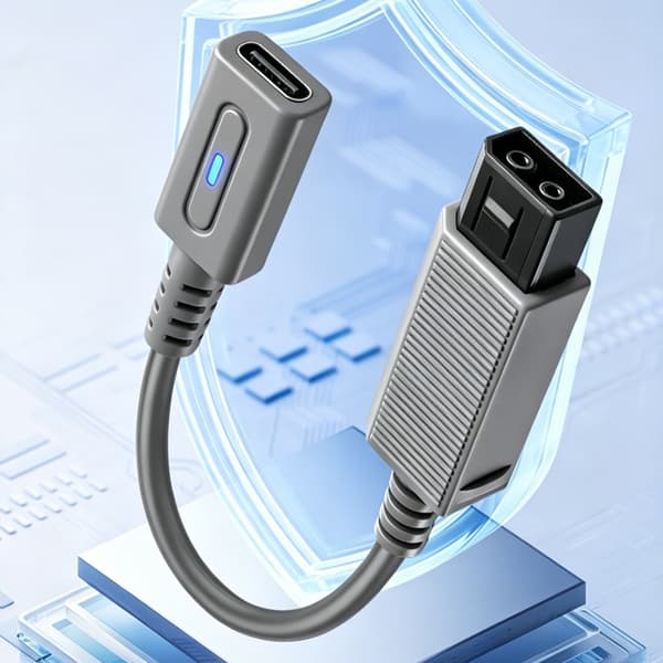 Ladeadapterkabel for konsollstrømkabel 12 cm lengde bærbar