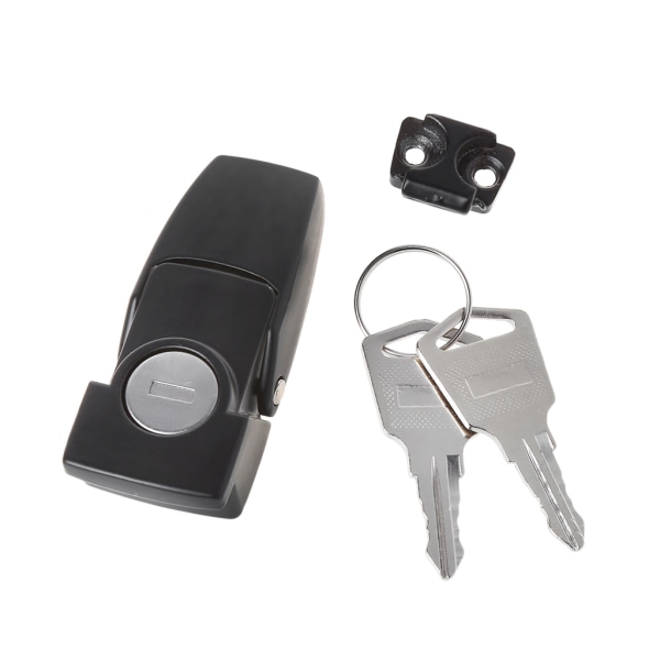 Skab Sort Coated Metal Hasp til Lås DK604 Sikkerhedsvippelås Med To Ke