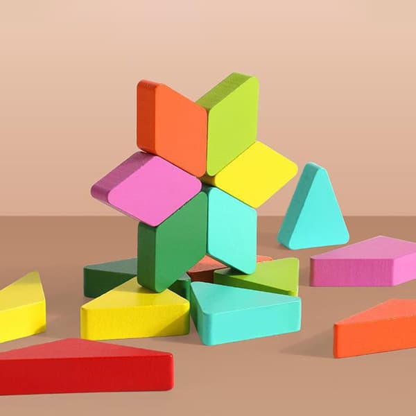 Trä Geobräda Grafikkort Formmatchningsspel Småbarnsleksak