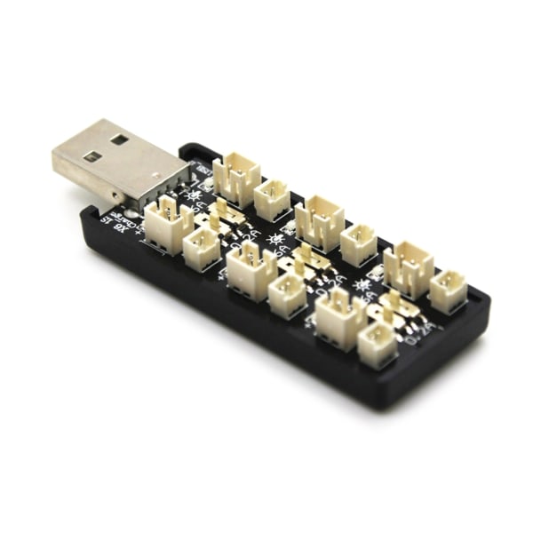 Bärbar USB batteriladdare med 6 oberoende kanaler 1S Lipo-batteri USB laddare Snabb och säker laddning Kompaktstorlek