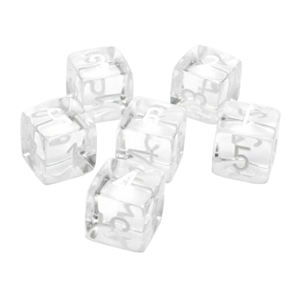 6 Pcs Dice 6 Sided Dice 16mm Digital Number Cubes Coener For Kid Toys/Games