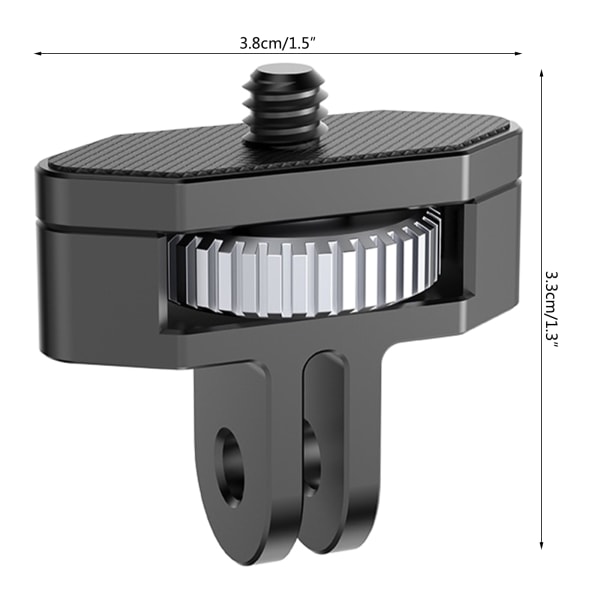 Universal 1/4-skruv för huvudkamerafäste Aluminiumlegering 360 rotationsjusterbar adapter för POCKET 2/360 ONE X2 Accesso