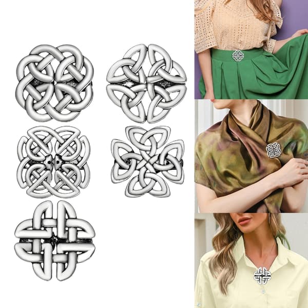 Sofistikeret kjolestift i zinklegering, tørklædeclips, elegant broche til damer