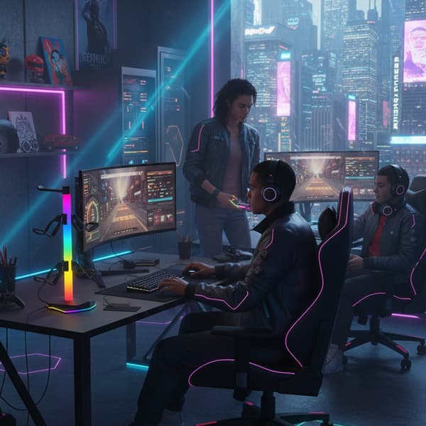 Universal Gaming Controller Opladestation med Hovedtelefonholder til Hjemmet