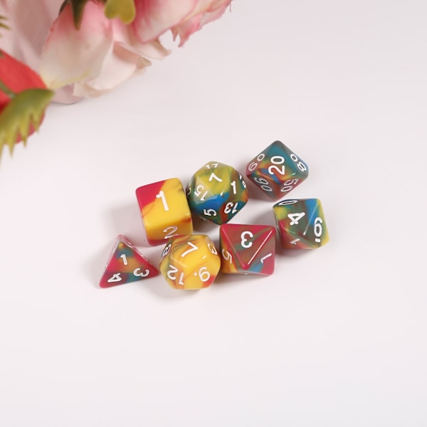 DND-terningesæt 7PCS Polyhedral terninger til rollespil terningespil-som Dungeons-Dragon 4