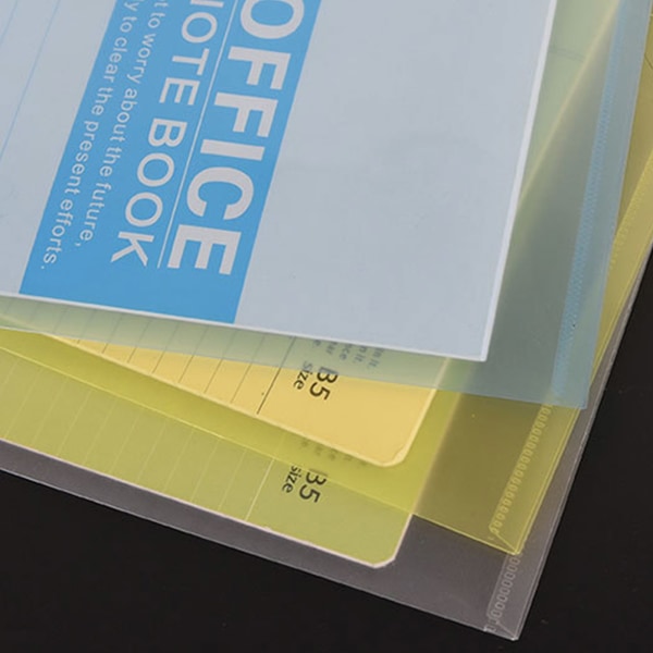 10st genomskinliga plastplånböcker A4-mappar Dokumentfiler Organizer Budgetplånböcker med etikettfickknapp för kontor White
