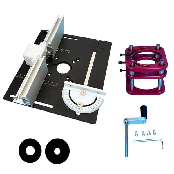 Holdbart aluminium routerløftesystem for trebearbeidingsbenker 65 mm motorplate