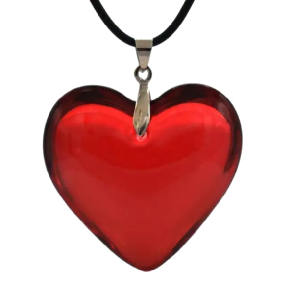 Vintage Hjärta Halsband Glashänge Färgglada Halsband Smycken Kvinnor Alla hjärtans dag Presenter Elegant nyckelbenskedja Halsband
