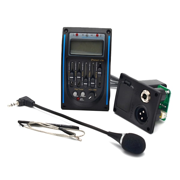 5 Band Guitar Preamp Eq Equalizer Piezo Pickup Tuner med LCD Tuner för gitarrer