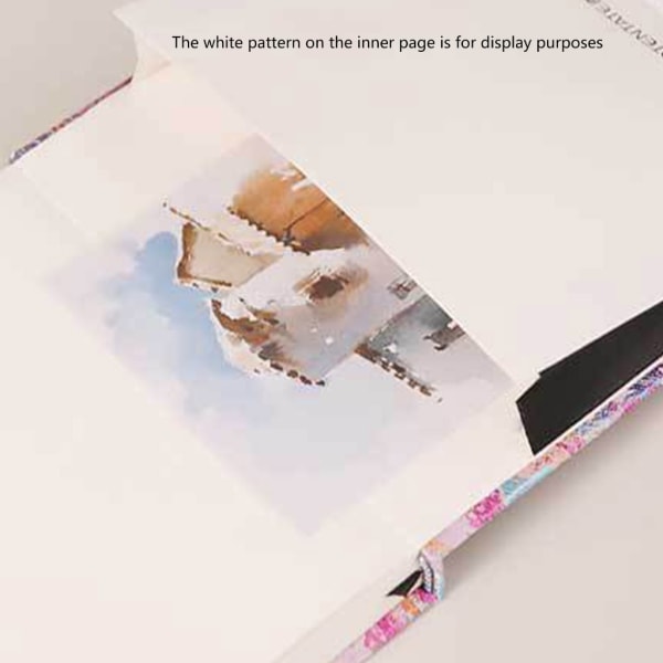 Inbunden akvarell skissbok Inbunden akvarellbok 24 ark Konstnärspapper för konstnär Vuxna studenter Måla null -  floral