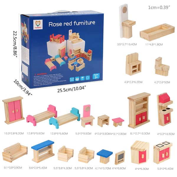 Minikök Vardagsrumsmöbler DIY Modell Dockhusprydnad Bjds för Docka Ac