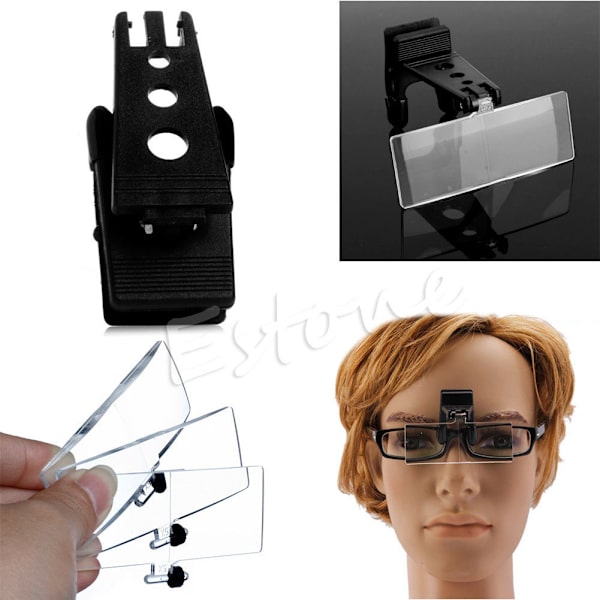 Folding Eyeglas Clip On Flip Forstørrelsesglas Lup Glas Håndfri Præcis Forstørrelsesglas