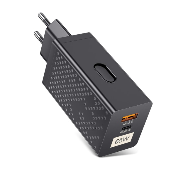 USA/EU 65W GaN Laddare för QC 3.0 USB PD Väggladdare Typ C USB Snabbladdare För Laptop Mobiltelefon Power Bank USB Adapter