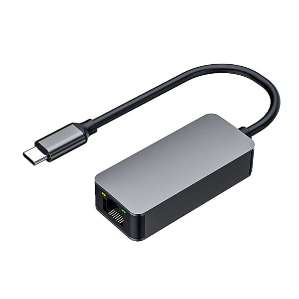 2,5G USB C till Gigabit Ethernet Rj45 Adapter Card Type-C till Lan Wired Converter 2500M Drive-fri aluminiumlegering