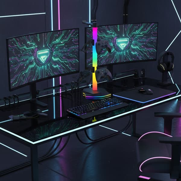 Universal Gaming Controller Opladestation med Hovedtelefonholder til Hjemmet