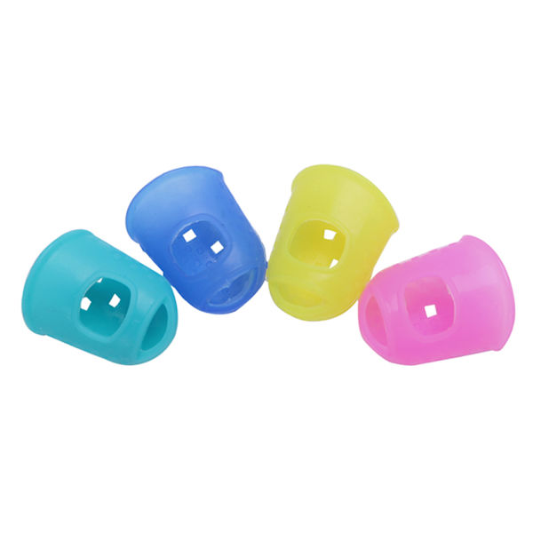 Nye Silikon Guitar Tommelfinger Plukbeskyttere Plectrum Fingertip 4 Farver L