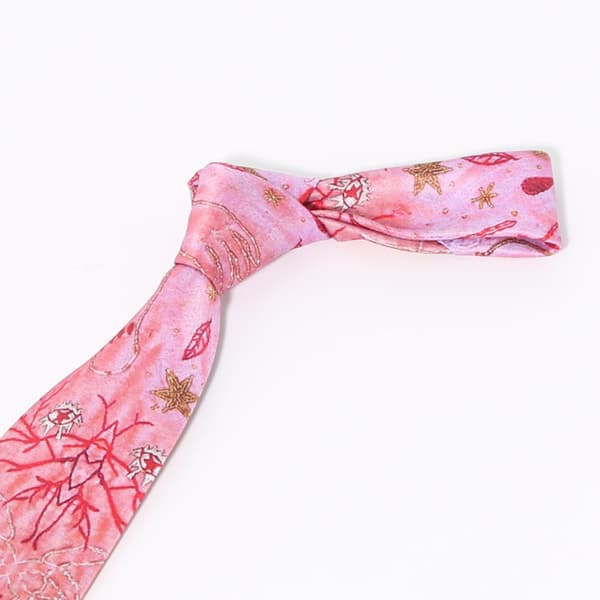 Trendy 2000'er stil rød ild hjerte print slips perfekt til cosplay