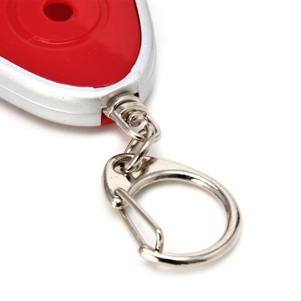 Mininyckelring LED-visselnyckelsökare Blinkande ljud Pipning Fjärrkontroll Lost Keyfinder Locator Keyring Tracker Red