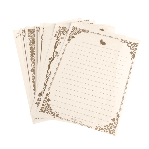 8 ark vintage retro design skriva brevpapper papper block set