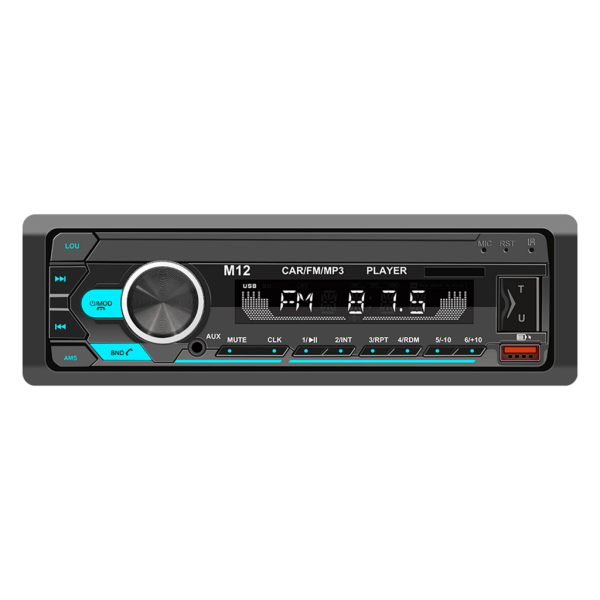 1 Din bilradio Stereo FM Aux Input Receiver TF USB 60Wx4 MP3 Multimedia Player Bluetooth-kompatibel