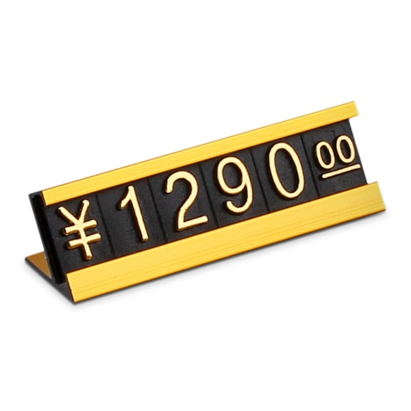 Metallnummer Prislappskyltar 1 Box Arabiska siffror Pris Cube Kit för shopping Mobiltelefonetikett Tillbehör Black