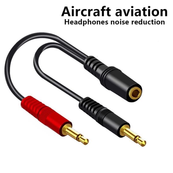 PC Headset Splitter 3.5mm Hun til To Han Lyd- og Mikrofonadaptere