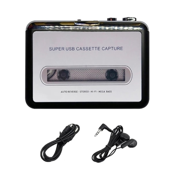 USB Cassette Capture Radio Player Bärbar USB kassettband till MP3-omvandlare