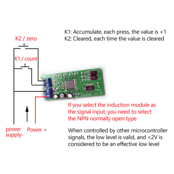 Modulakkumulator 4-Bit 0,56in Digitalrørsdisplay med til Kabinet